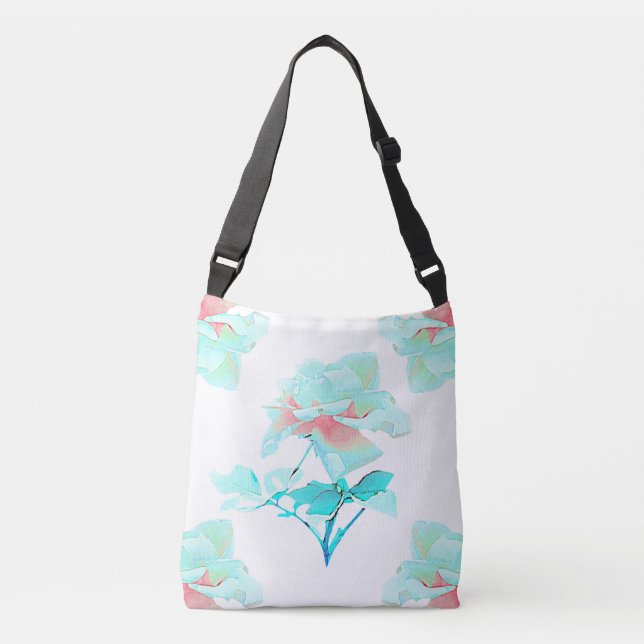 Sac Ajustable Floral Rose Azalea-Turquoise (Devant)