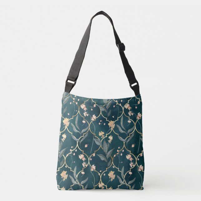 Sac Ajustable Floral vert et or (Devant)