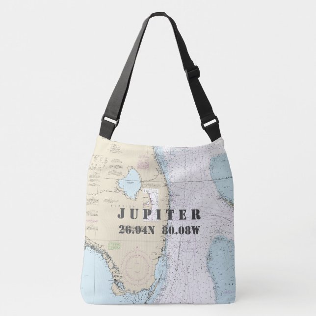 Sac Ajustable Floride Sud Latitude Longitude Thème Nautique (Devant)