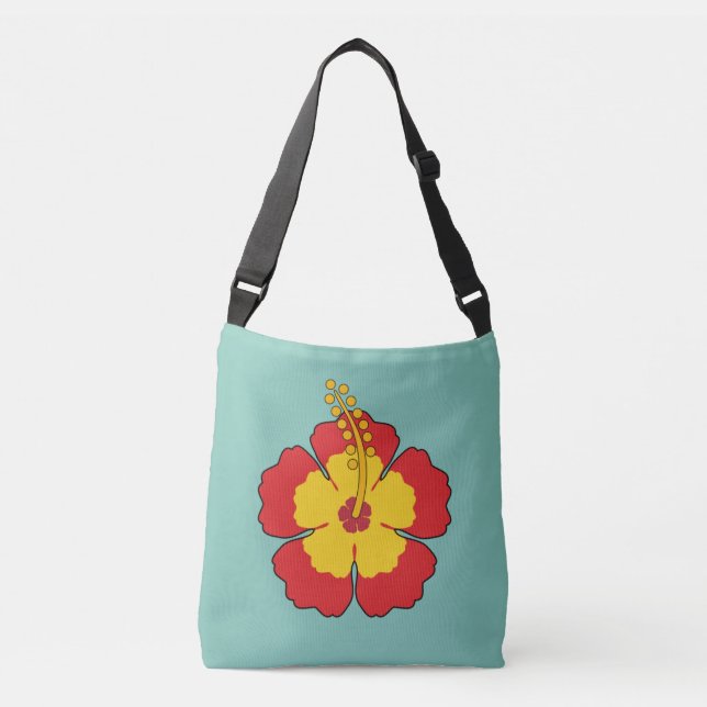 Sac Ajustable Flower rouge hibiscus (Devant)