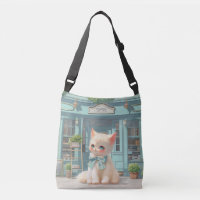 Fluffy Kitten avec Blue Bow à la pâtisserie