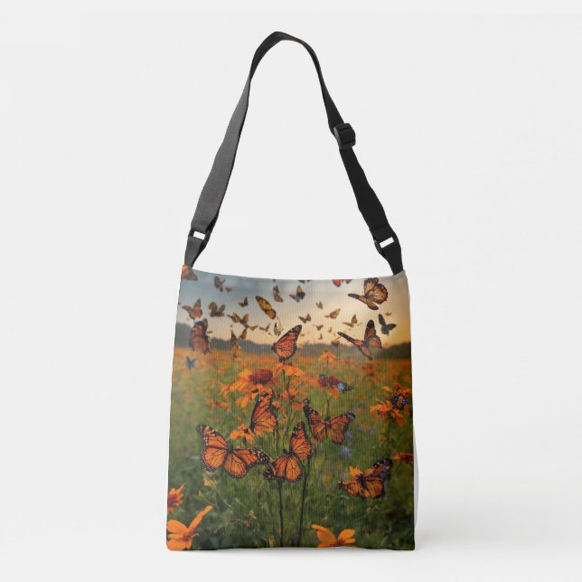Sac Ajustable "Fluttering Meadow Elegance : A Botanical Symphony (Dos)