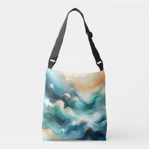 Sac Ajustable Flux d'océan doré Vagues abstraites