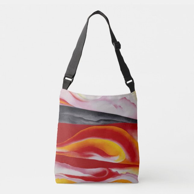 Sac Ajustable Flux rouge, jaune et noir | Georgia O'Keeffe | (Devant)