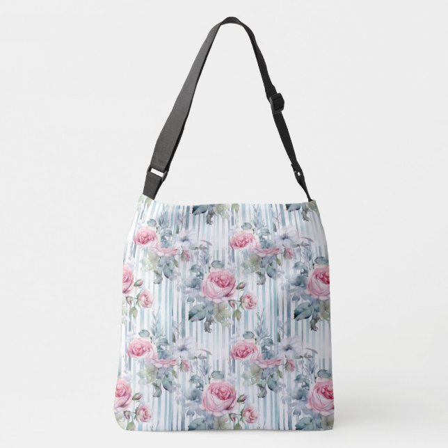 Sac Ajustable Fond floral rétro rose printemps (Dos)