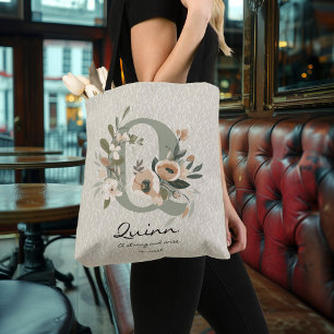 Sac Ajustable Force et Sagesse de Quinn - Monogramme Floral Bohè