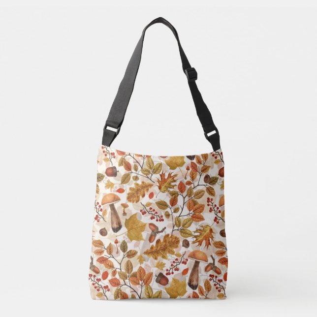 Sac Ajustable Forêt automnale sur blanc (Devant)