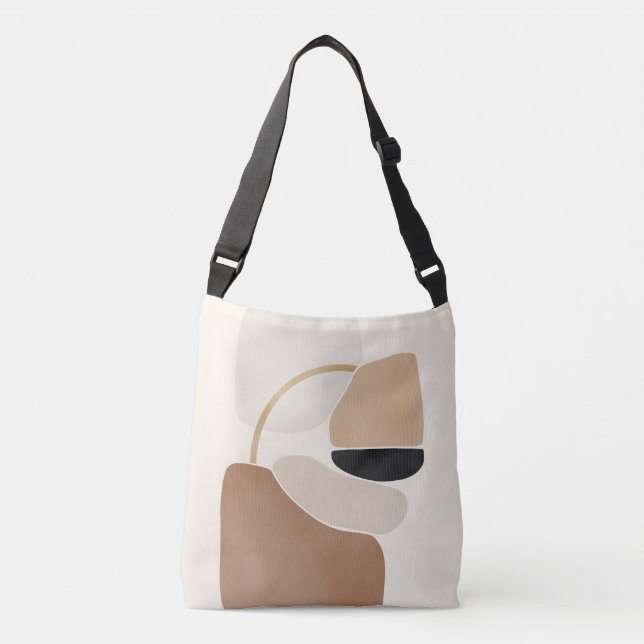Sac Ajustable Formes Abstraites neutres | Art Moderne Minimal (Devant)