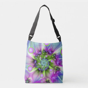 Sac Ajustable Formes arrondies de spirale colorées Art fractal A