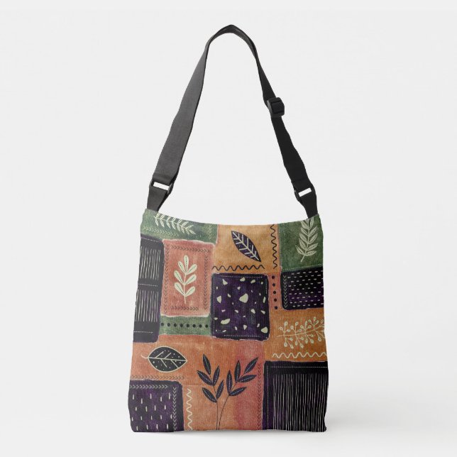 Sac Ajustable Formes et Feuilles de cercles géométriques Abstrai (Devant)