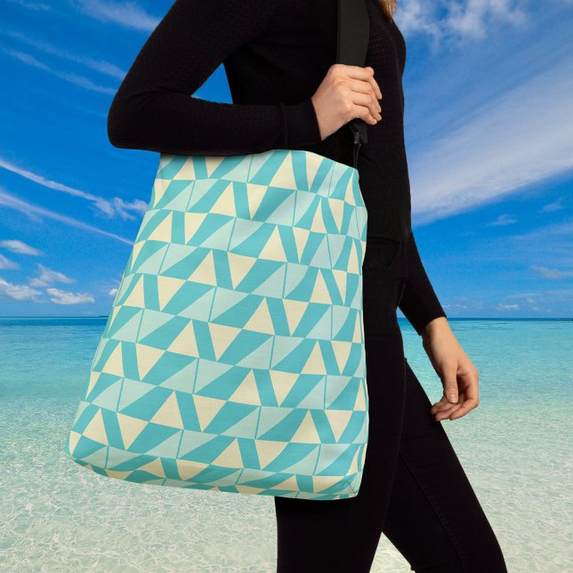 Sac Ajustable Formes géométriques en turquoise et jaune (Créateur téléchargé)