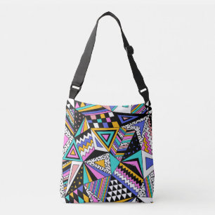 Sac Ajustable Formes géométriques rétro : Vintage coloré.