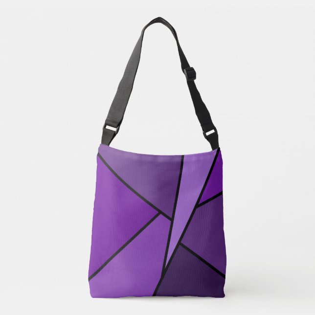 Sac Ajustable Formes géométriques violettes tout-sur-impression  (Devant)