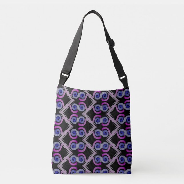 Sac Ajustable Fourre-tout bandoulière Jimette Design zigzag (Devant)