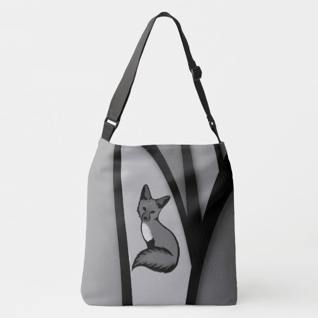 Sac Ajustable Fox Design d'art moderne en argent (Dos)