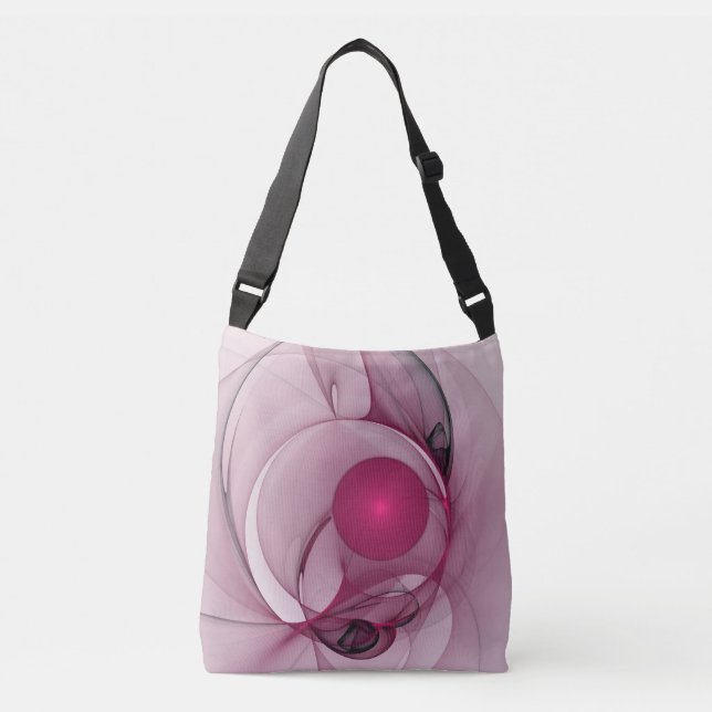 Sac Ajustable Fractal, moderne Berry Abstrait Art rose (Devant)