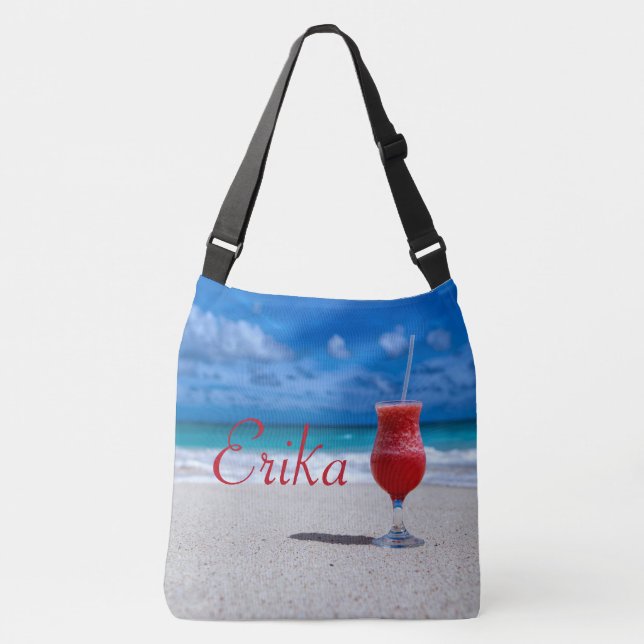 Sac Ajustable Fraise Daiquiri Plage caribéenne Personnalisée (Devant)