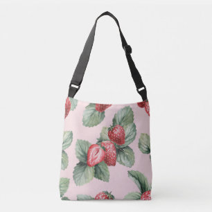 Sac Ajustable Fraises mûres d'été : Aquarelle rose