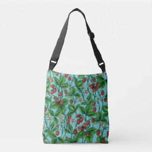 Sac Ajustable Fraises sauvages sur bleu piscine
