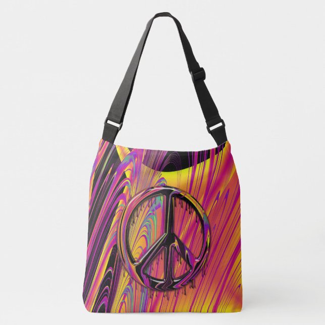 Sac Ajustable Freak Drapeau Psychedelic Hippy Couture (Devant)