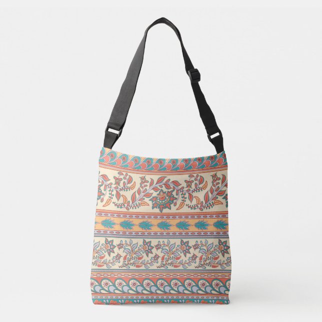 Sac Ajustable Frontières florales indiennes Motif sans joint (Devant)