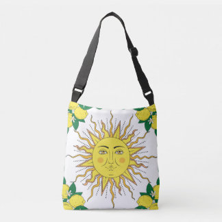 Sac Ajustable Fruits de citron tropicaux, Face Soleil.
