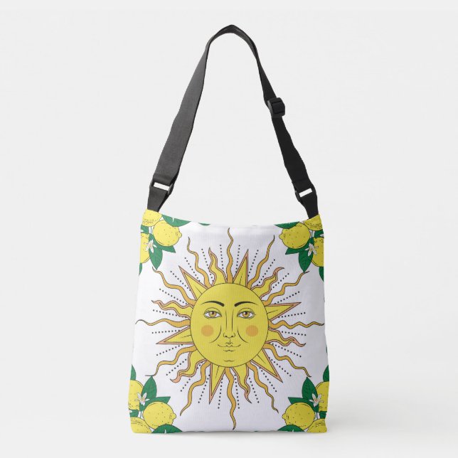 Sac Ajustable Fruits de citron tropicaux, Face Soleil. (Devant)