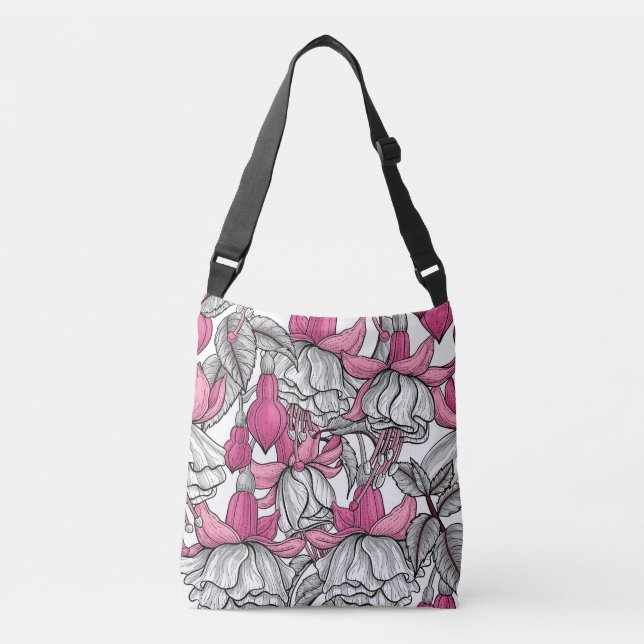 Sac Ajustable Fuchsia en blanc et rose (Devant)