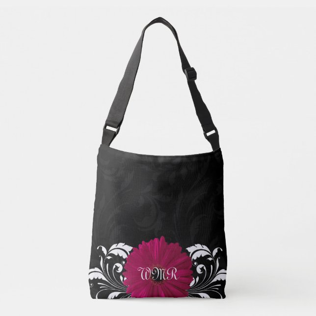 Sac Ajustable Fuchsia, noir/blanc Gerbera Daisy (Devant)