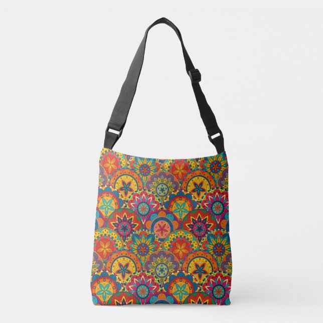 Sac Ajustable Funky Retro couleur Motif Mandala (Devant)