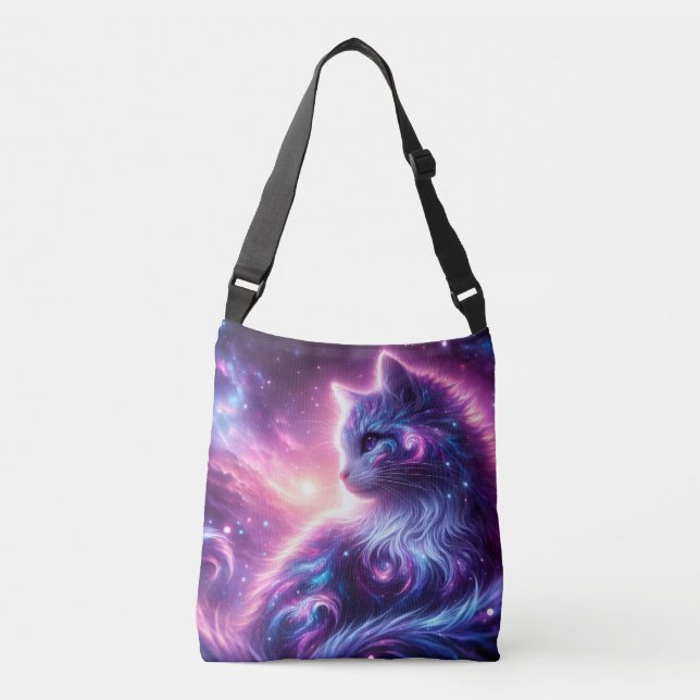 Sac Ajustable Galaxie Cosmique Féline Mystique Céleste (Devant)