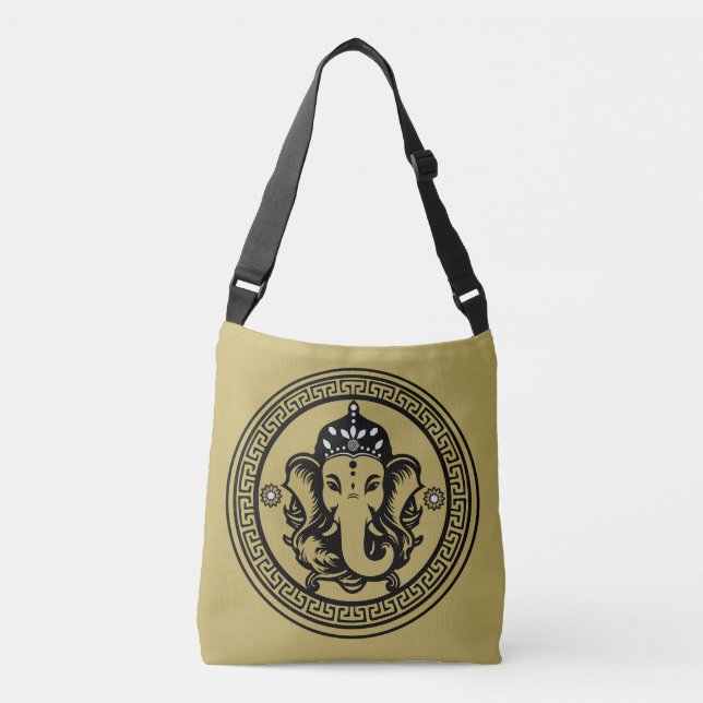 Sac Ajustable Ganesha Themed Hindu Art Print (Devant)