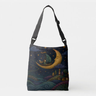 SAC AJUSTABLE GARÇON FANTAISISTE NAVIGUANT SUR UN CROISSANT DE L
