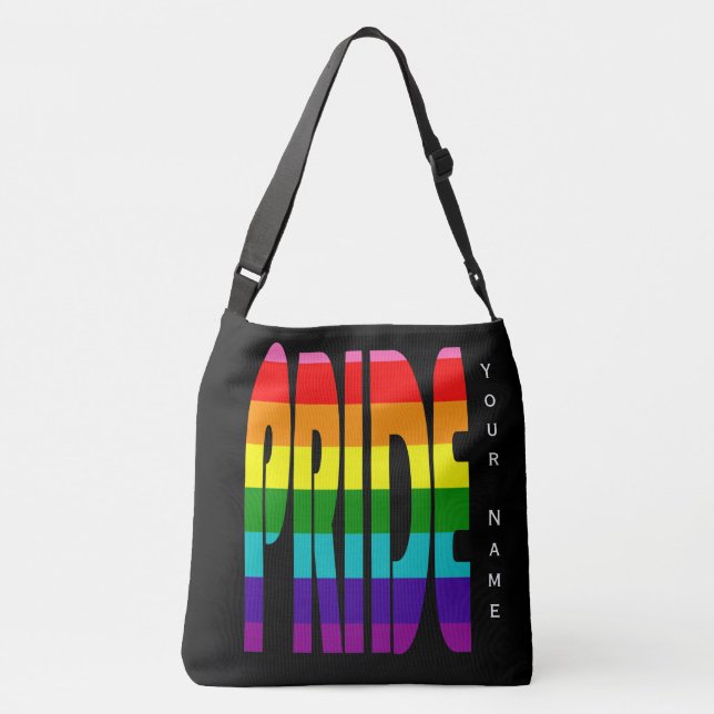 Sac Ajustable Gay pride LGBT Arc-en-ciel Typographie LGBTQ (Dos)