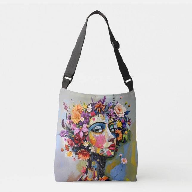 Sac Ajustable "Géométrie florale" - Portrait botanique (Devant)