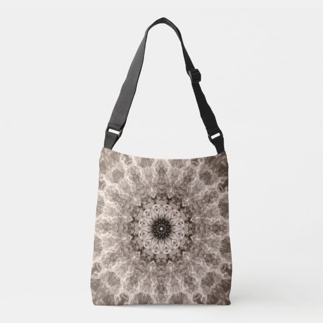 Sac Ajustable géométrique, beige, marron, mandala (Devant)