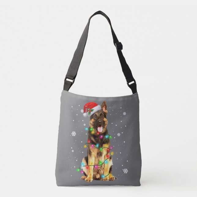 Sac Ajustable German Shepherd Dog Tree Christmas Sweater Xmas Do (Devant)