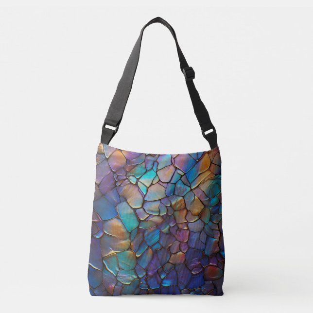 Sac Ajustable Glam Opal Gemstone Motif en verre (Devant)