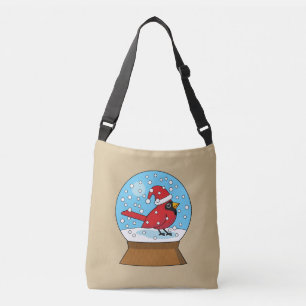 Sac Ajustable Globe des neiges avec cardinal rouge mignon