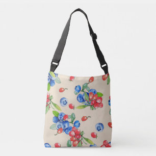 Sac Ajustable Goji, bleuet : aquarelle motif.