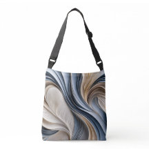 Golden Air - Bleu doux et or coulant abstrait