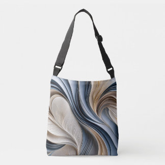 Sac Ajustable Golden Air - Bleu doux et or coulant abstrait