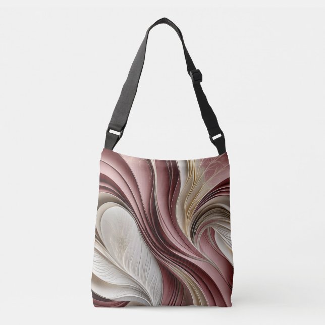 Sac Ajustable Golden Air – Rose Champagne Flowing Abstract  (Devant)