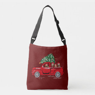 Sac Ajustable Goldendoodle Riding Camion Rouge Père Noël Christm
