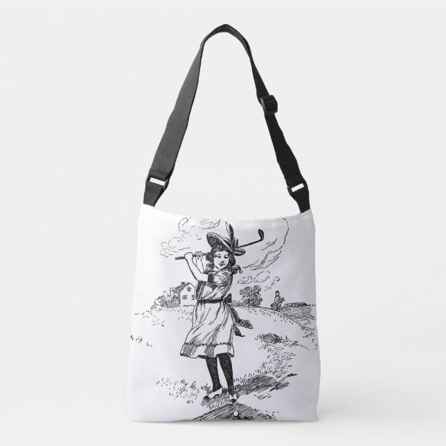 Sac Ajustable Golf Girl Golfing Art Vintage (Devant)