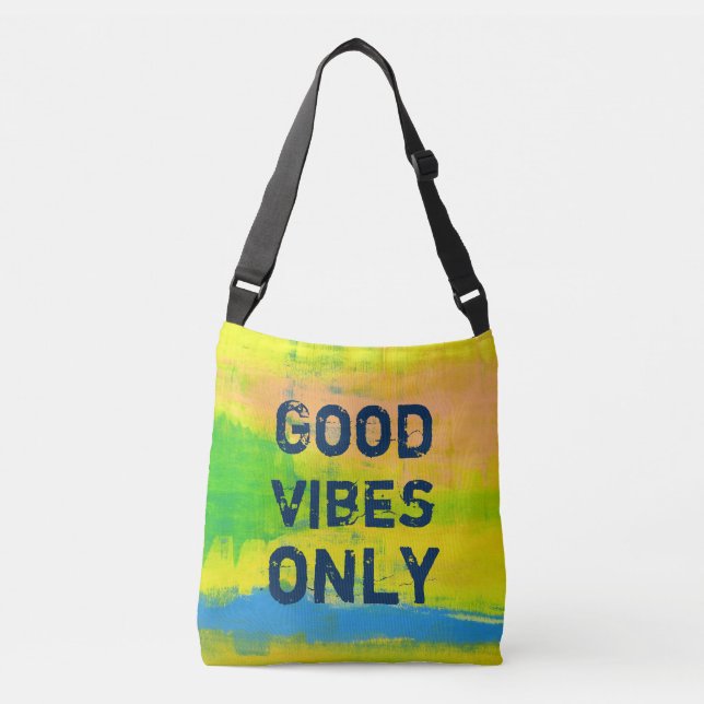 Sac Ajustable Good Vibes Ony - Art Abstrait jaune bleu (Devant)