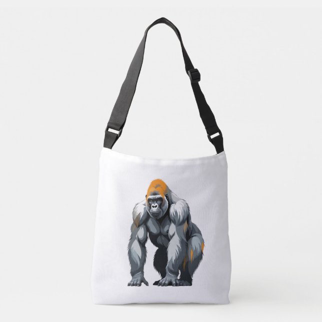 Sac Ajustable Gorilla Vector Art aux couleurs vives (Devant)