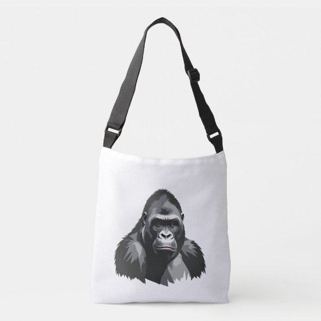 Sac Ajustable Gorilla Vector Graphisme Art Portrait Animal Spiri (Devant)