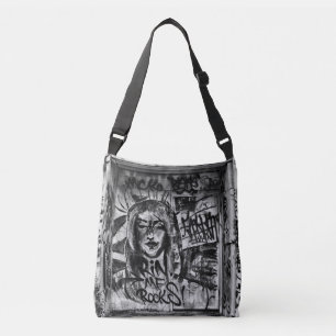 Sac Ajustable Graffiti noir et blanc Art urbain moderne