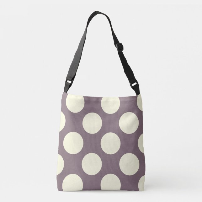 Sac Ajustable Grand design pois blanc sur violet (Dos)